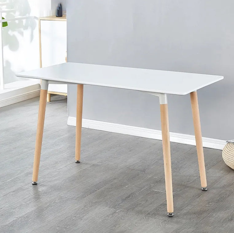 Nordisches Design Weißer Rechteckiger Esstisch - 60 cm Breite