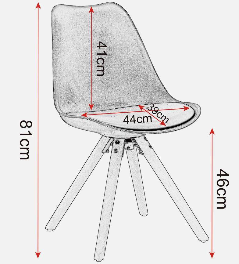 Esszimmerstuhl – Weiß Rundsitz, Kunstleder, Buche Holzbeine