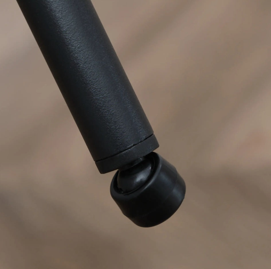 2er Set Esszimmerstühle Beige – Geschwungene Rückenlehne in Leinenoptik mit Metallgestell