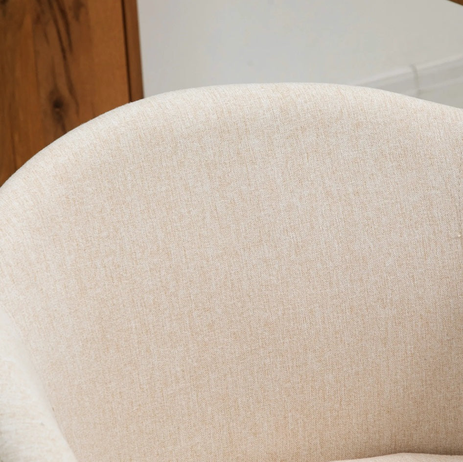 2er Set Esszimmerstühle Skandinavisch – Beige Polsterstuhl mit Holzbeinen | Hohe Stabilität