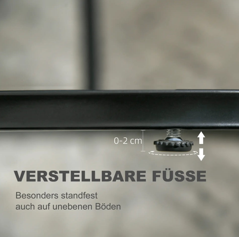 2er Couchtisch-Set Schwarz – Runder & Ovaler Satztisch in Marmor-Optik, stapelbar