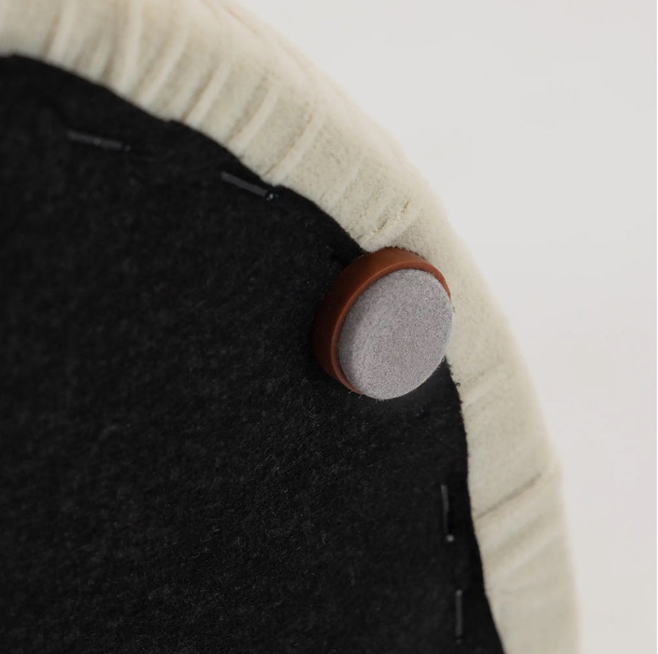 2er Set Sitzhocker mit Stauraum Cremeweiß – Verschachtelbare Ottomane im Plissee-Design