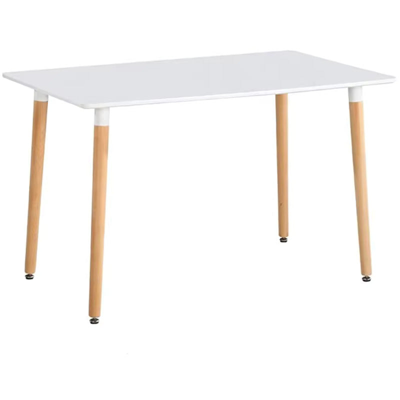 Skandinavisches Design 6-Personen Essgruppe - Rechteckiger Tisch & Weiße Stühle