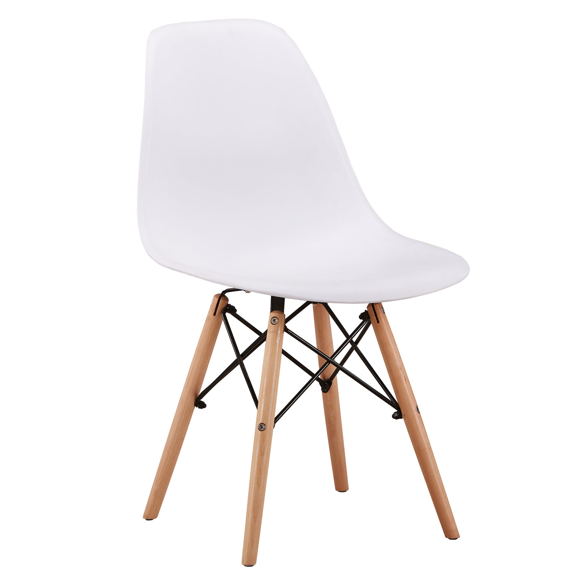 Skandinavisches Design 6-Personen Essgruppe - Rechteckiger Tisch & Weiße Stühle